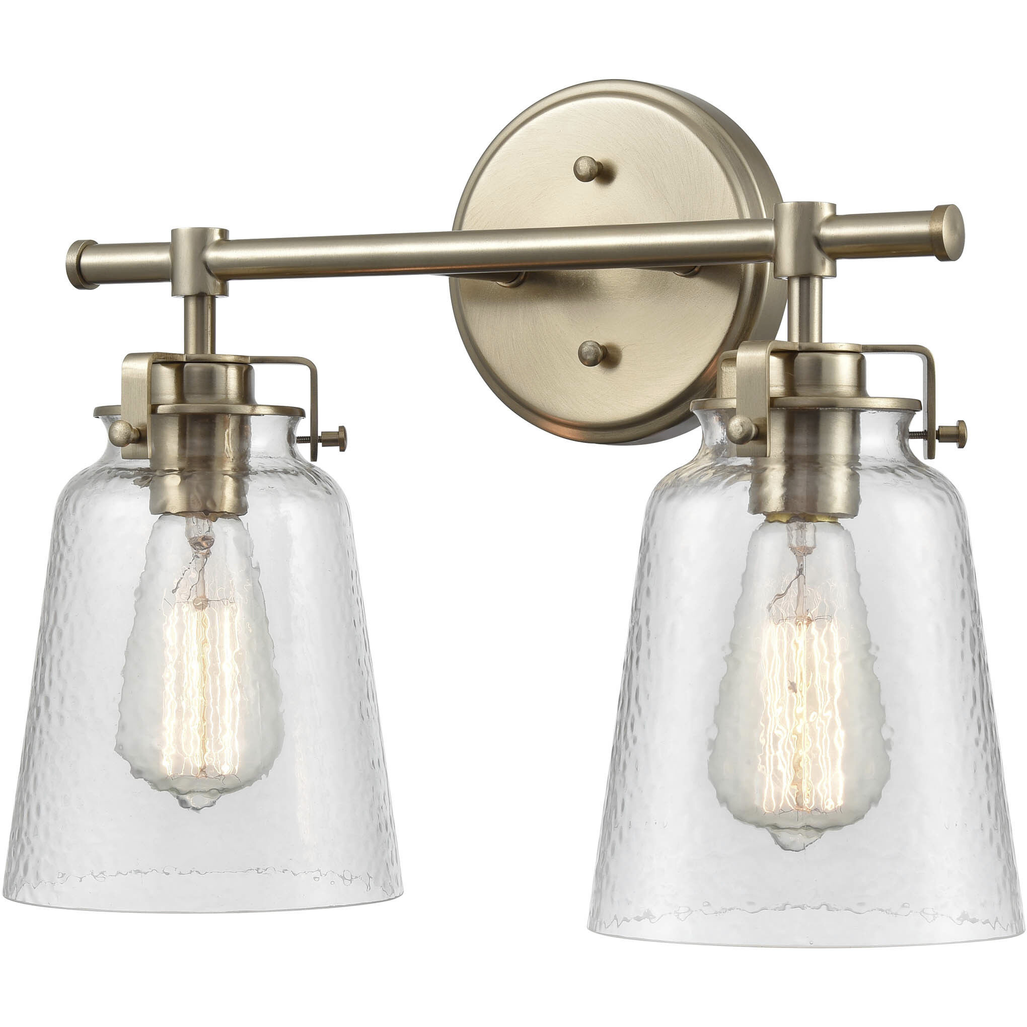 Amberose 2 Light 16 inch Modern Gold Bathroom Vanity Light Wall Light